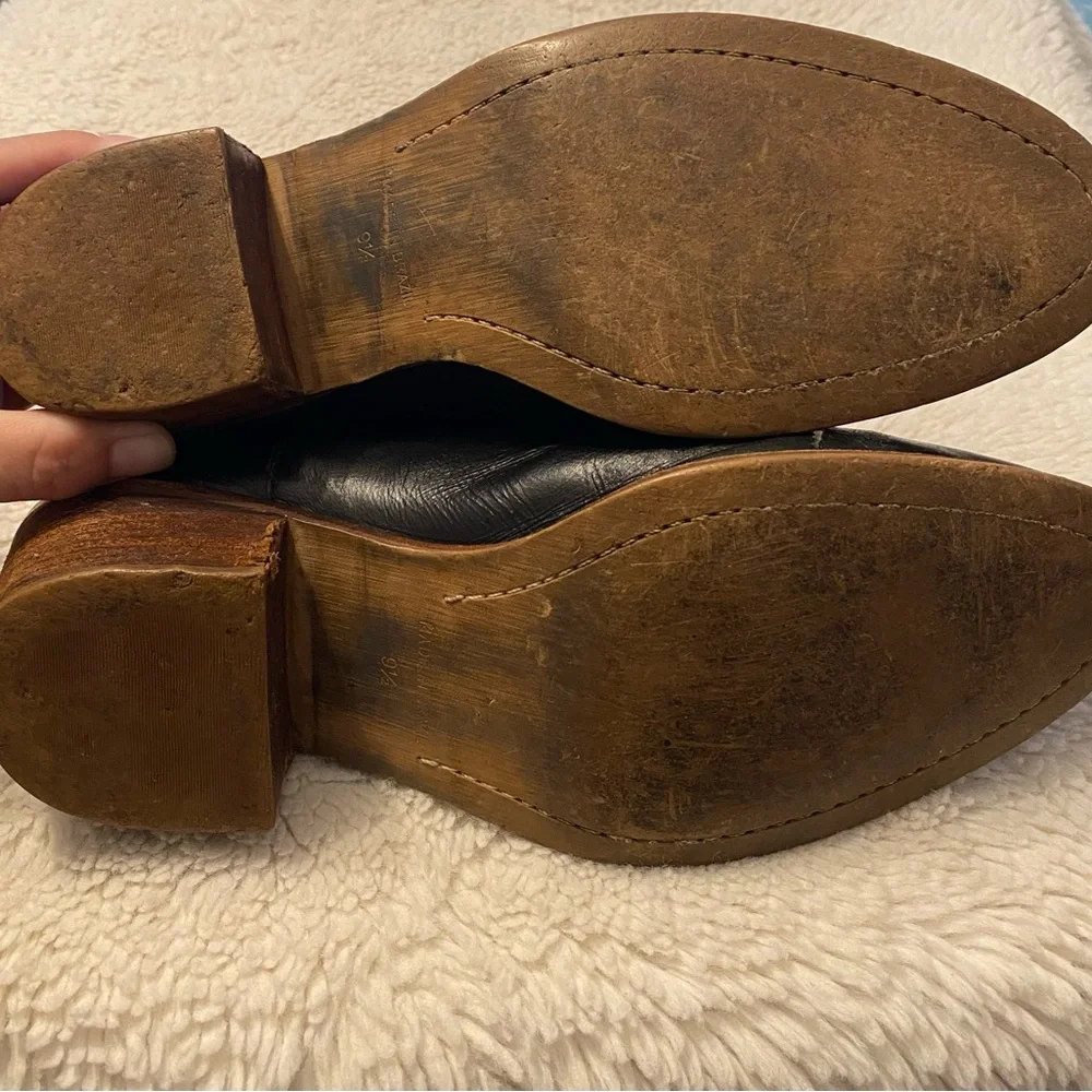 Madewell Black Leather Ankle Booties
